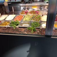 Lots of fresh veggies, the hummus is delicious!! at Jaffa Street Food  in Vienna