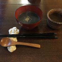Black sesame soup at Salloga in Sapporo