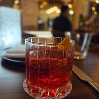 Negroni mocktail at TAAMA Restaurant in Dubai