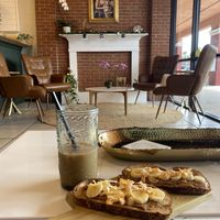almond butter toast  at Lilly Rose Cafe in Melbourne