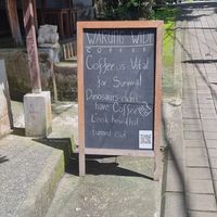 Impressed with the sign 🦖 at Warung Widi Coffee in Tegallalang