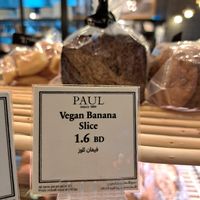 Vegan (labeled) banana bread. at Paul Bakery & Restaurant   in Manama