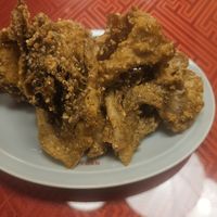 Fried mitake mushrooms. at Vegan Izakaya Masaka (ヴィーガン 居酒屋 真さか)- Kyoto in Kyoto