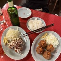 Two types of chicken. Both were delicious    at Vegan Izakaya Masaka (ヴィーガン 居酒屋 真さか)- Kyoto in Kyoto