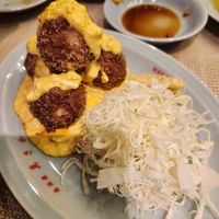 Karaage with tartar sauce at Vegan Izakaya Masaka (ヴィーガン 居酒屋 真さか)- Kyoto in Kyoto