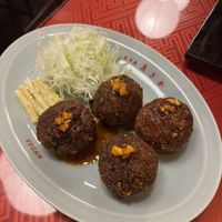 Sichuan pepper meatballs  at Vegan Izakaya Masaka (ヴィーガン 居酒屋 真さか)- Kyoto in Kyoto