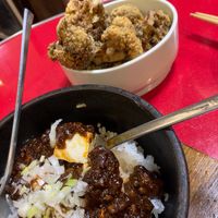Fried broccoli and ampo tofu at Vegan Izakaya Masaka (ヴィーガン 居酒屋 真さか)- Kyoto in Kyoto