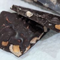 Extra dark chocolate pecan bark at Krause's Chocolates in Rhinebeck