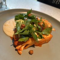 Cauliflower steak (too much parsley)  at Schwein in Vienna