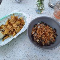 Artichokes and Tan Tan Tofu at Schwein in Vienna