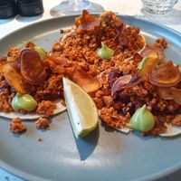 Vegan breakfast tacos at Schwein in Vienna