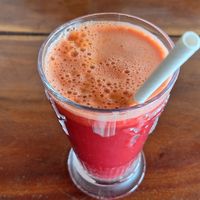 Pure love animals juice at Cyra Cafe in Varkala