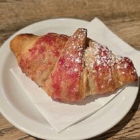 Vegan raspberry croissant at Caffè Nero in Loughton