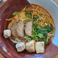 Noodle soup at Real Vegetarian Restaurant - ร้านอาหารเจ เจจริง in Chachoengsao