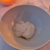 Asparagus granita, mint chamomile cream, macerated asparagus  at TestTafel in Amsterdam