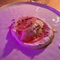 Mushroom mousse with onion ice cream & buckwheat at TestTafel in Amsterdam