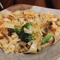 Rice noodle stir fry with tofu & coconut curry sauce at Wok Me in Leeuwarden