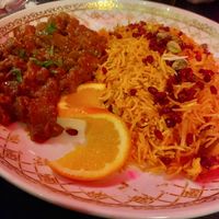 Rice and aubergine at Nigin Afghanisches Restaurant in Munich