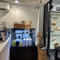 Vegan products such as Violife vegan cheese and butter, kombucha and oat milk available for sale  at Pureun Deli - 푸른델리 in Seoul