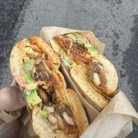 mushroom and avo bagel  at Pureun Deli - 푸른델리 in Seoul