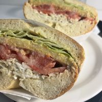 New chickpea bagel   at Pureun Deli - 푸른델리 in Seoul