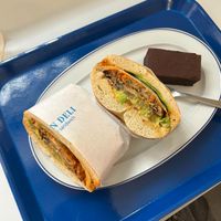 bagel sandwich and tofu brownie at Pureun Deli - 푸른델리 in Seoul