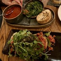 Vegane Tomatensuppe and Bruschetta  at ALEX - Jungfernstieg 54 in Hamburg