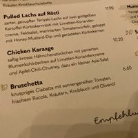 Menu  at ALEX - Jungfernstieg 54 in Hamburg