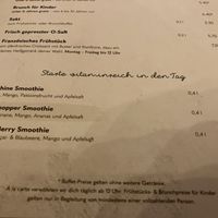 Menu  at ALEX - Jungfernstieg 54 in Hamburg