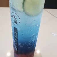 Blue ocean with strawberry popping boba (My favorite!) at DIY Tea Lab in Newcastle