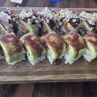 101 east roll and sweet baby roll   at The Buzz Sushi & Market in Santa Cruz