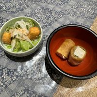 First dish  at Sabo Mameya - 薬師豆富茶房まめ家 in Nagano