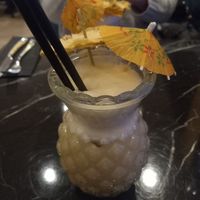 Pina colada cocktail at Flintshack in Royston