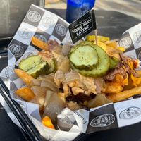 Vegan loaded fries at Happy Place Eatery in Ventura