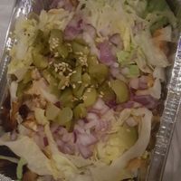 Vegan Big Mac poutine from uber eats at La Poutine in Edmonton