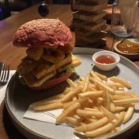 Tofu burger  at SaltyBeer Restaurant and Bar in Hikkaduwa