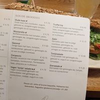 Menu at Brood2day in Eindhoven