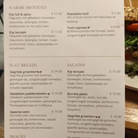 Menu at Brood2day in Eindhoven