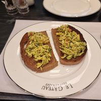 Avocado toast (not on the menu) at Le Gateau Orbeliani in Tbilisi