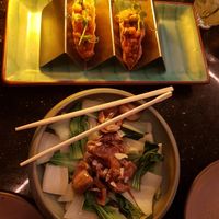 Tacos and wild mushrooms. at Gura Gura in London