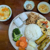 Rice with tamarind mushroom at Restaurant Chay 1995 in Ninh Binh