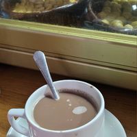 Chocolate caliente con leche de almendras at La Casa del Cura in Salamanca