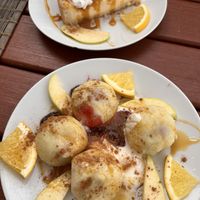 A very tasty dessert!  at Laibon in Cesky Krumlov