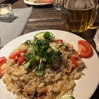 Fried rice with tofu  at Laibon in Cesky Krumlov