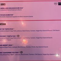 Menu  at KYO Burger in Dusseldorf