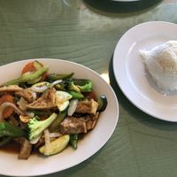 Cashew nut w/ tofu and jasmine rice  at Thai Phooket  II in Goodlettsville