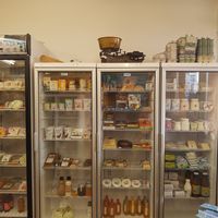 Refrigerated section at Bioladen Davos in Davos