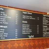Nice menu! at Vegitat - Klybeckstrasse in Basel