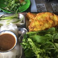 pancakes are rice  at Tam Quang Minh in Hoi An