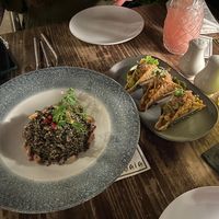 Vegan tacos and quinoa salad at Baia in Speightstown